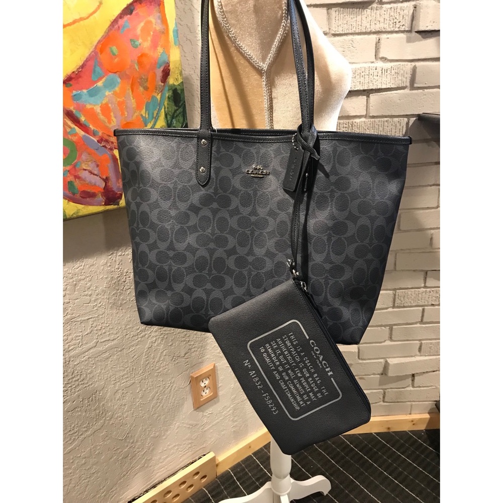 Coach reversible tote bag